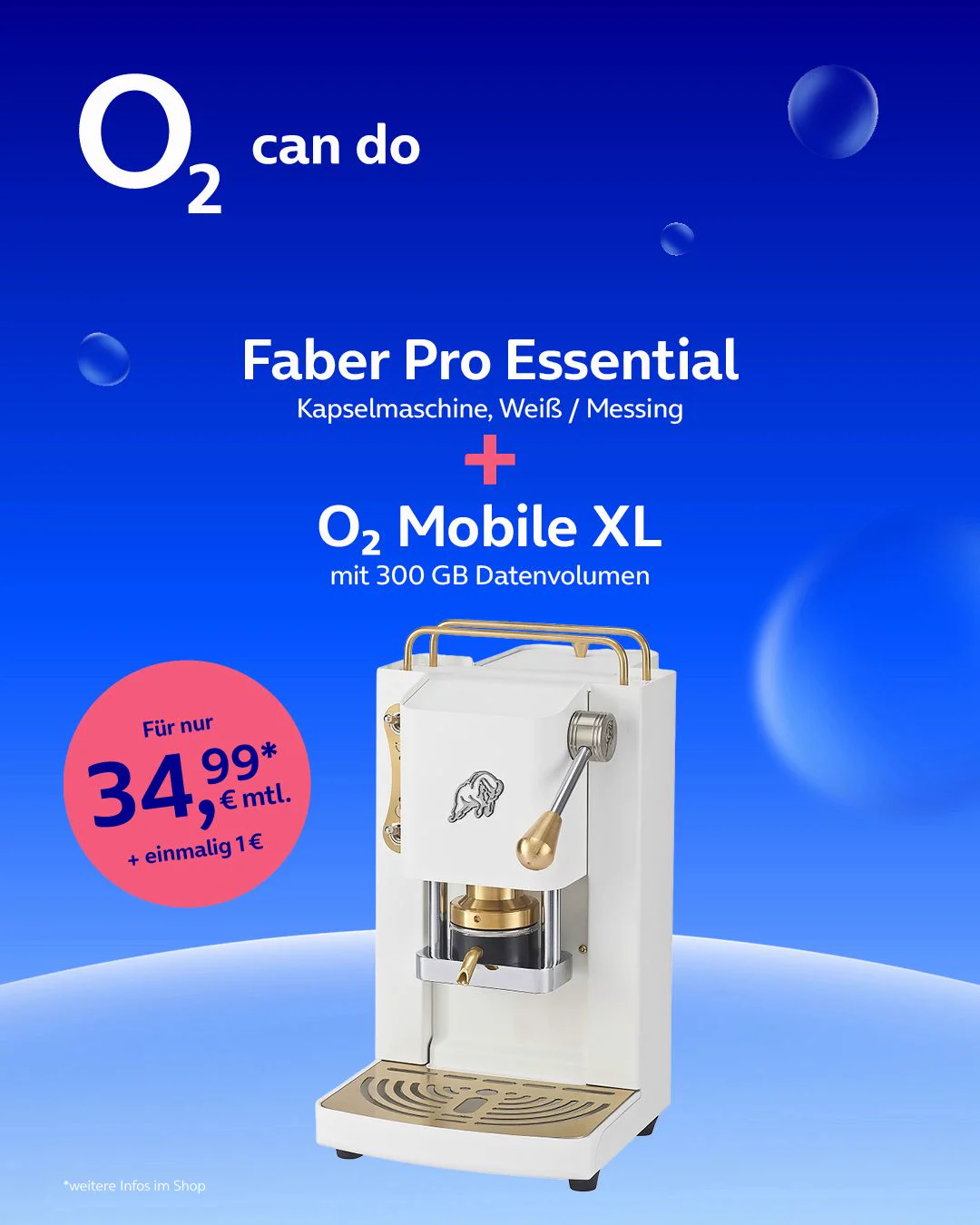 Faber Kaffeemaschine als Zugabe mit o2 Blue XL