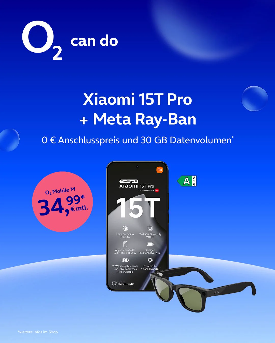 Xiaomi 15T Pro + Ray-Ban mit o2 Mobile M