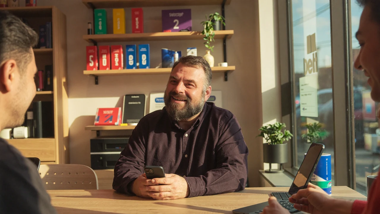 Christian Rill im greem-Shop im Beratungsgespräch mit einem Kunden