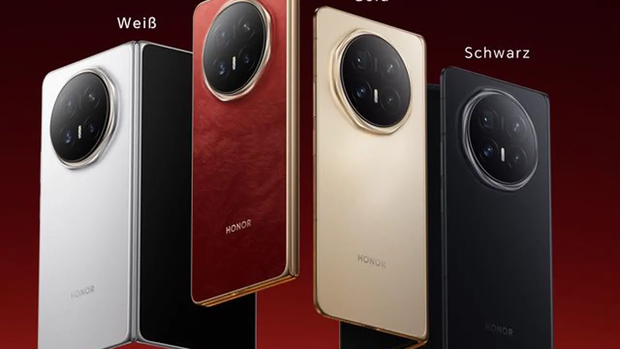 Honor Magic V6 aufgeklappt und zugeklappt