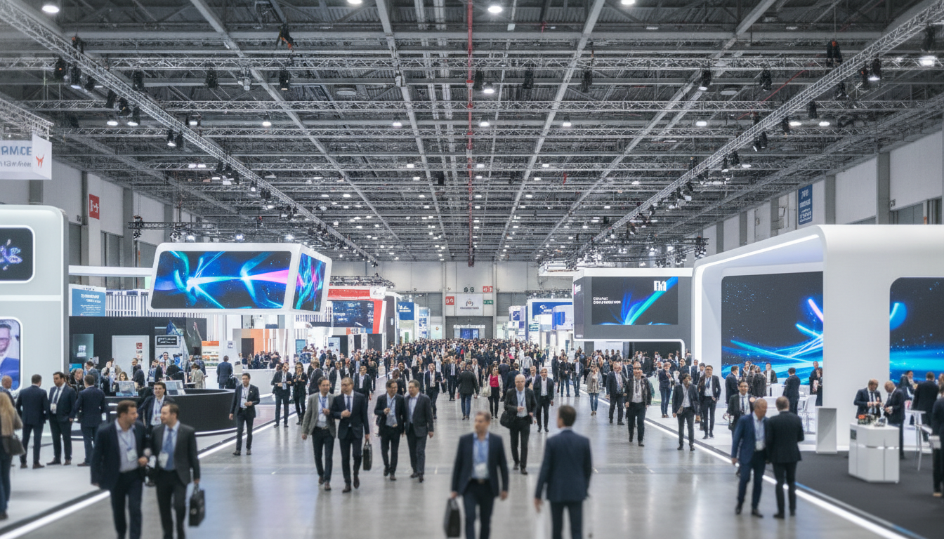 Große Messehalle mit Ausstellerständen – IFA 2026 in Berlin