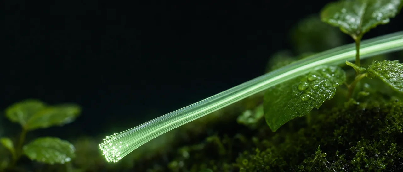Glasfaser und Natur – energiesparende Technologie