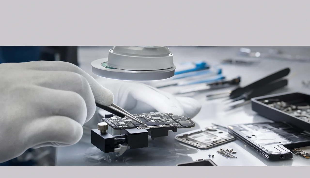 Diagnose und Wasserschaden-Reparatur am Smartphone
